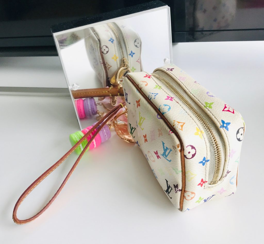 Wapiti Trousse White Multicolor Wristlet Pouch