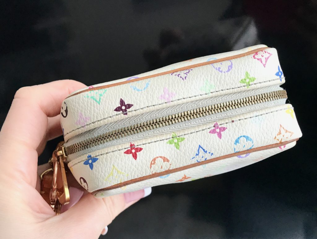 Wapiti Trousse White Multicolor Wristlet Pouch