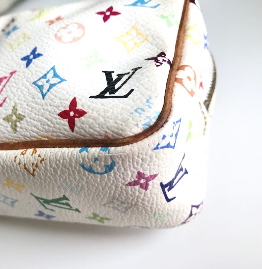 Wapiti Trousse White Multicolor Wristlet Pouch