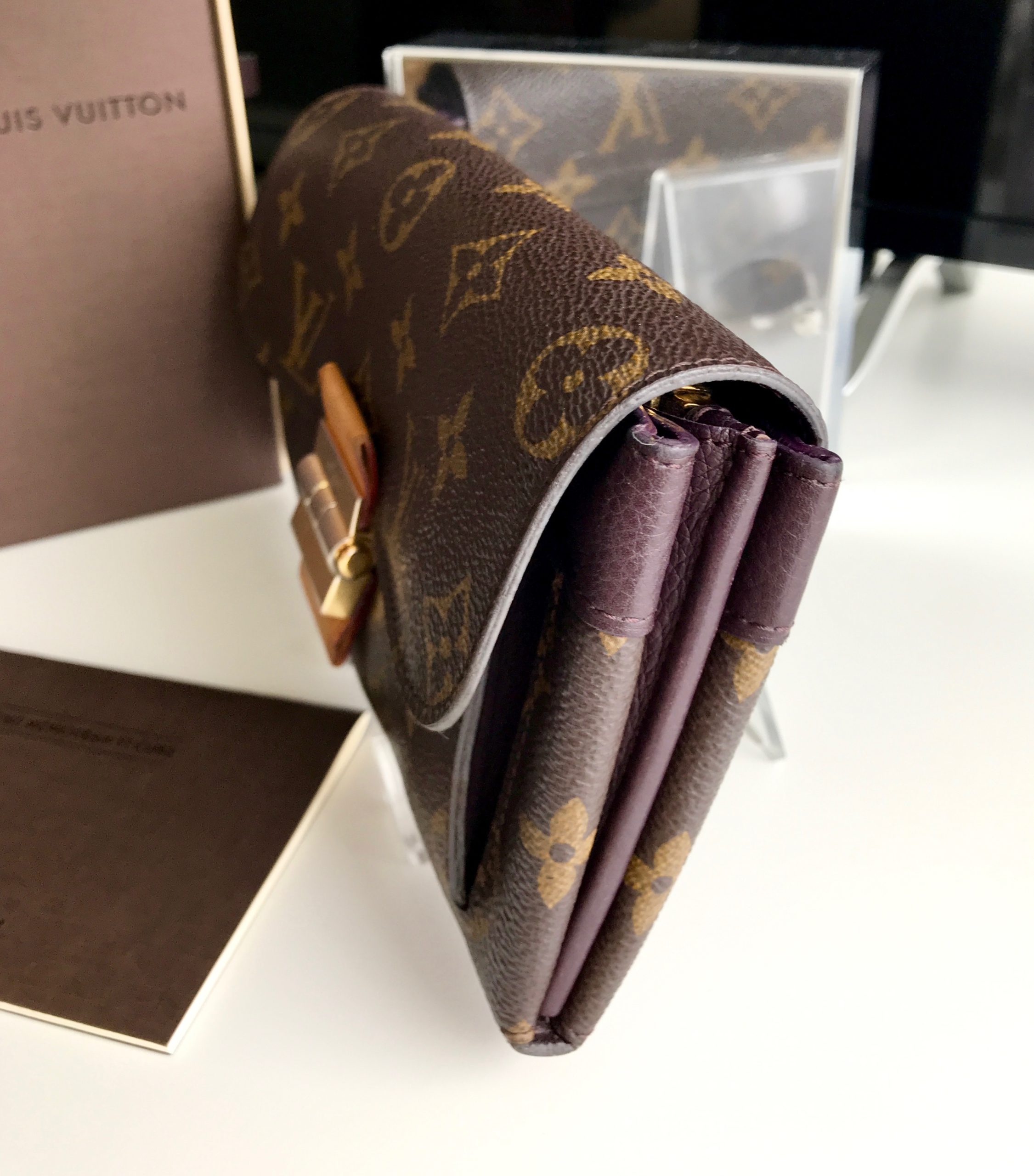Louis Vuitton Monogram Portefeuille Elysee long wallet Brown