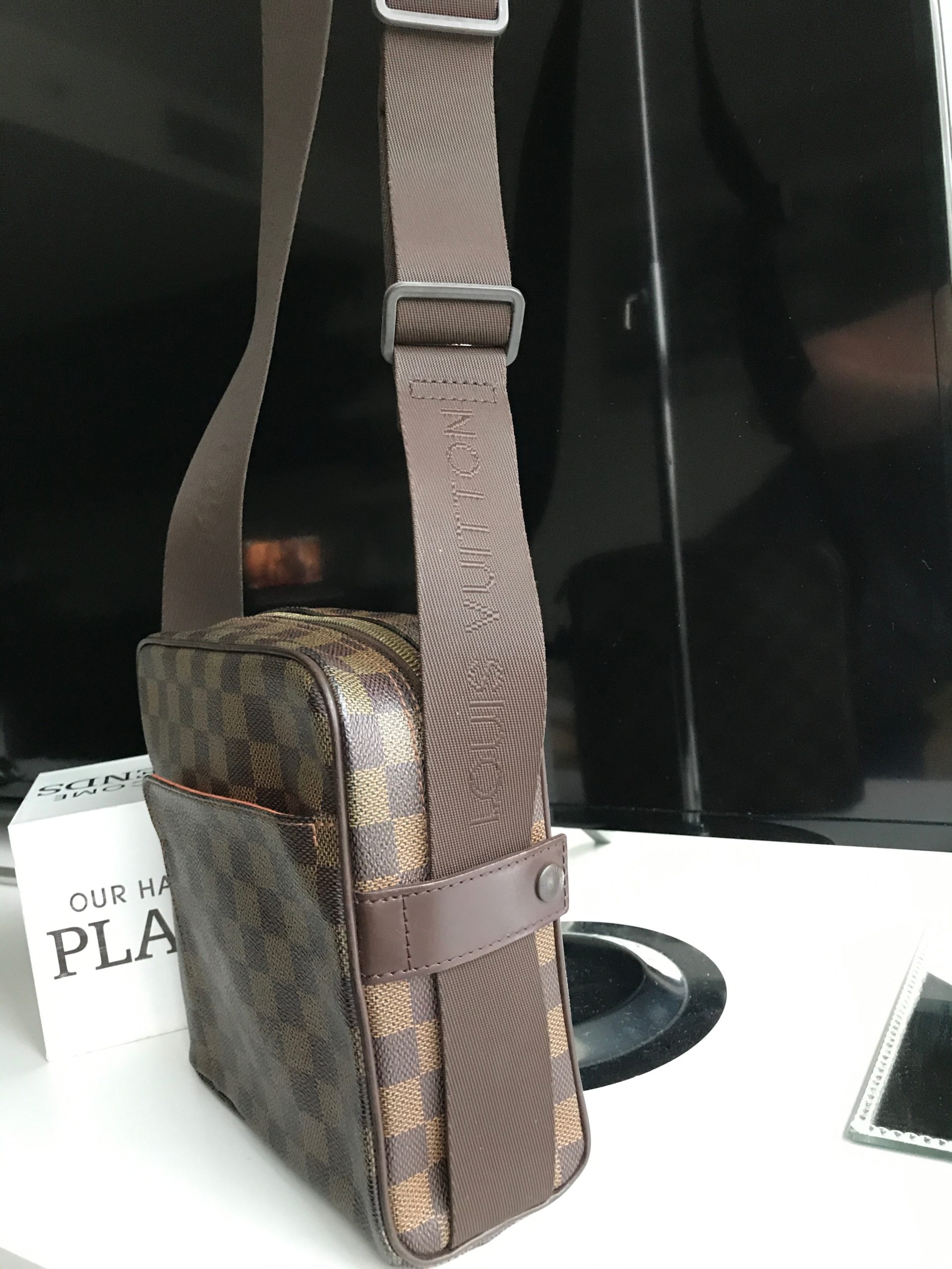 Louis Vuitton Shoulder Bag Olaf PM N41442 Damier Campus Brown