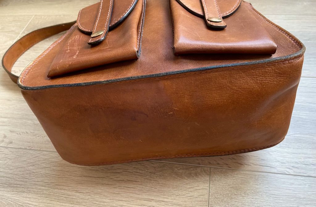 Caggiano Genuine Leather Vintage Briefcase Shoulder Bag Italy