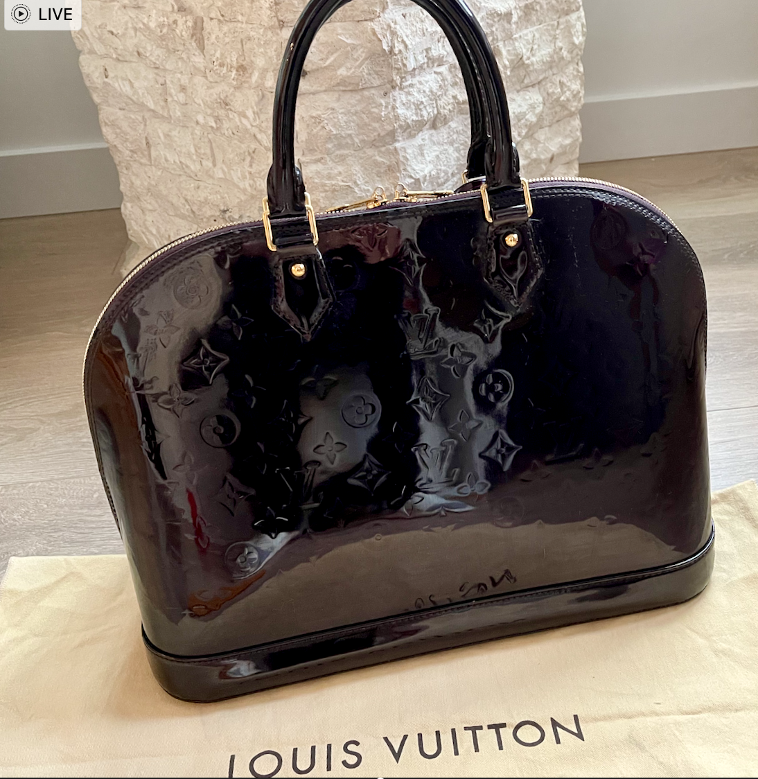 Louis Vuitton Pochette Monogram Vernis PM Metallic Rose in Patent Leather  with Silver-tone - US