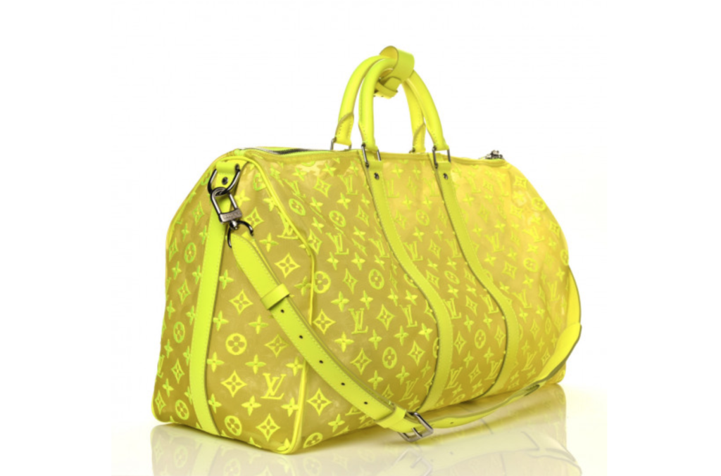 Louis Vuitton Keepall Bandouliere Bag Monogram See Through Mesh 50 Pink  6904977
