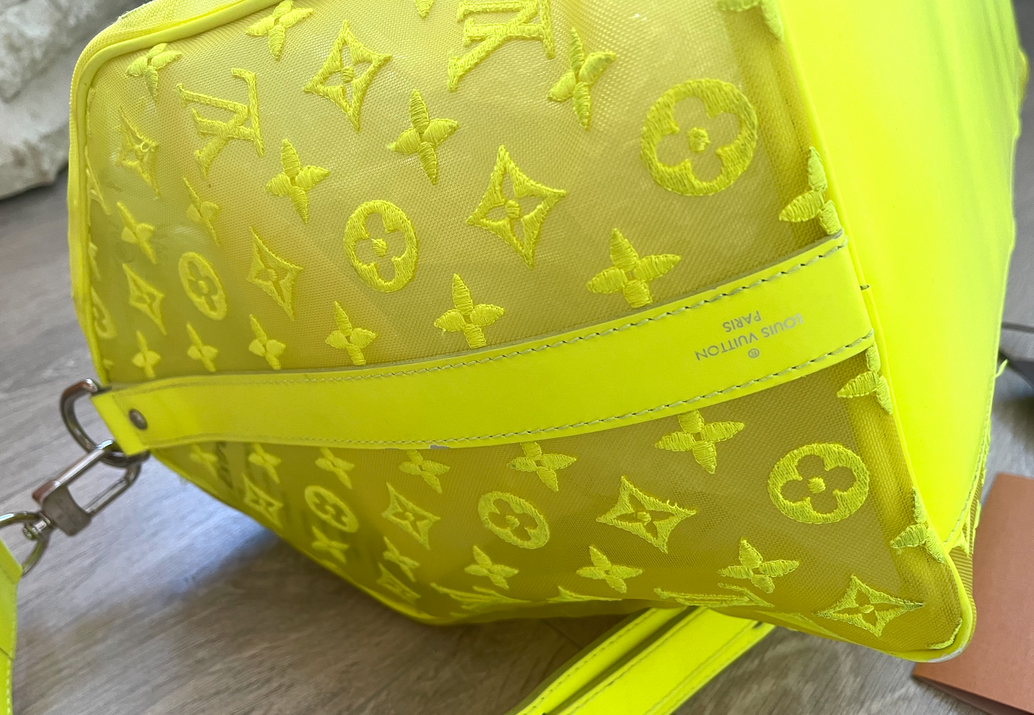 Louis Vuitton Duo Sling Bag Neon Yellow in Monogram Coated Canvas