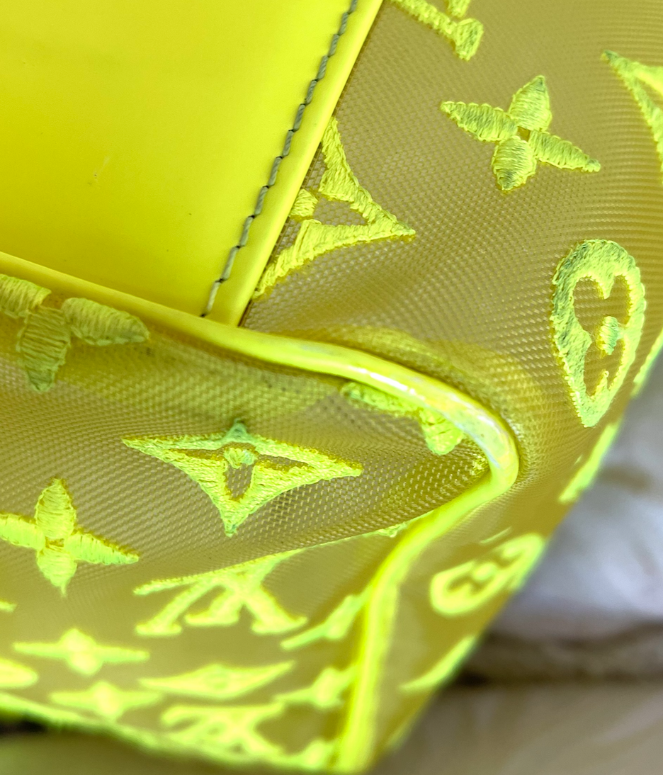 Blinding Bright LV!!! Louis Vuitton Duo Sling bag in Neon Yellow