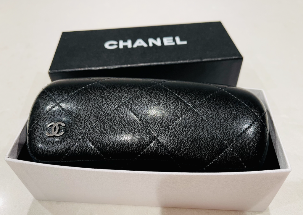 Chanel Black CC Logo Sunglasses Case & Box