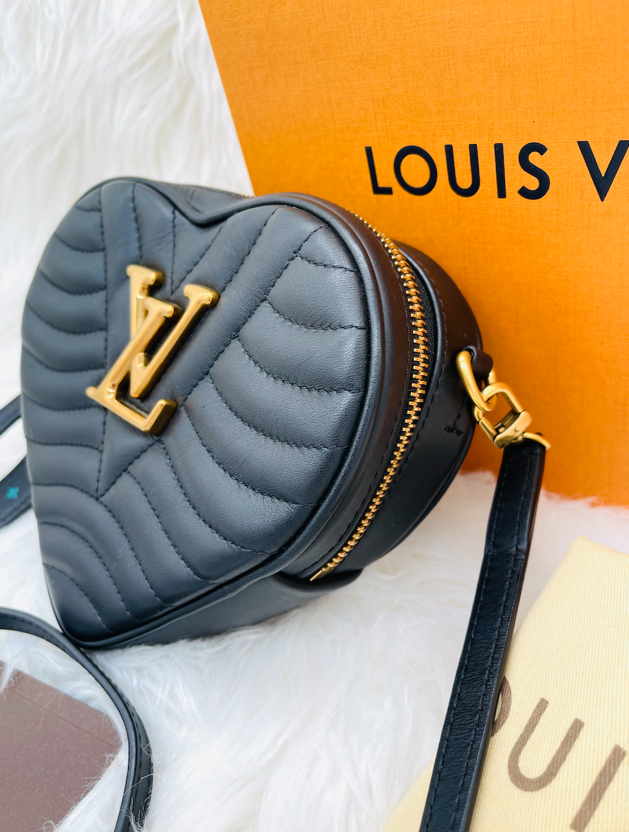 Louis Vuitton New Wave Black Calfskin Heart Crossbody - Meme's Treasures