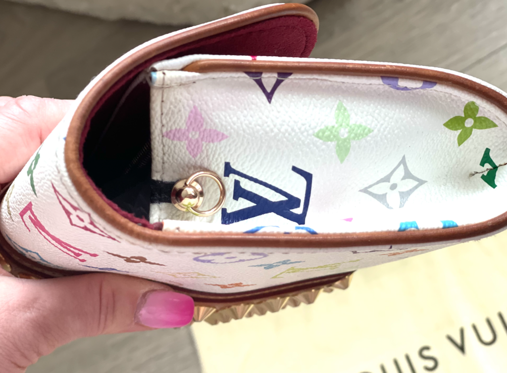 Louis Vuitton White Multicolor Courtney Studs Clutch