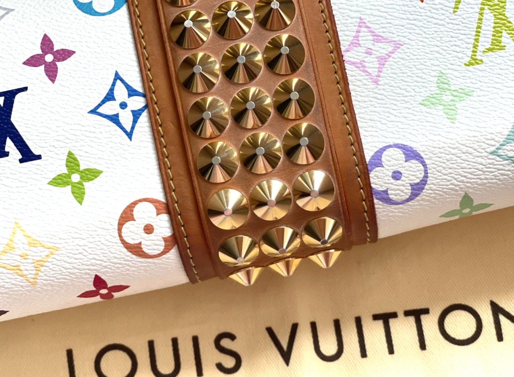 Louis Vuitton White Multicolor Courtney Studs Clutch