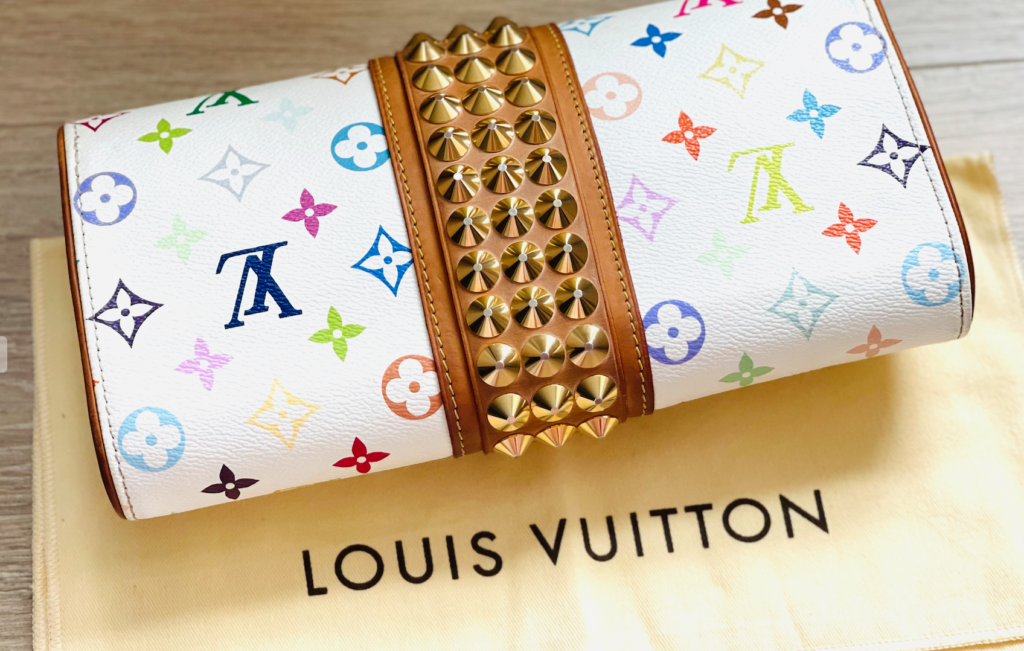 Louis Vuitton White Multicolor Courtney Studs Clutch