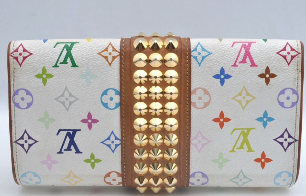 Louis Vuitton White Multicolor Courtney Studs Clutch