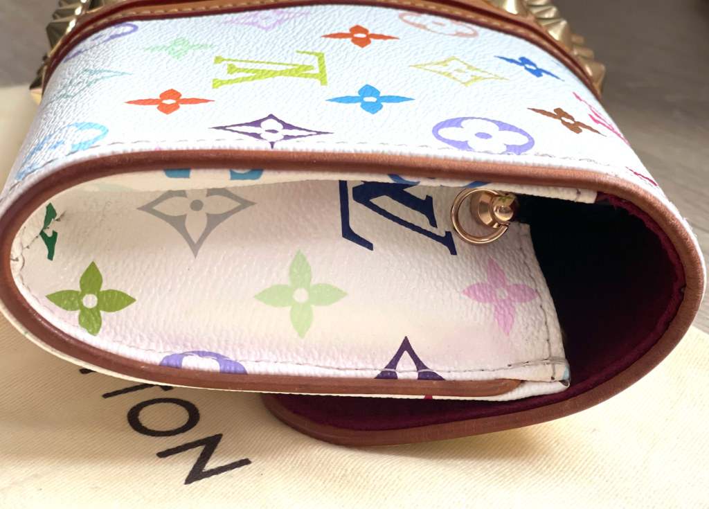 Louis Vuitton White Multicolor Courtney Studs Clutch