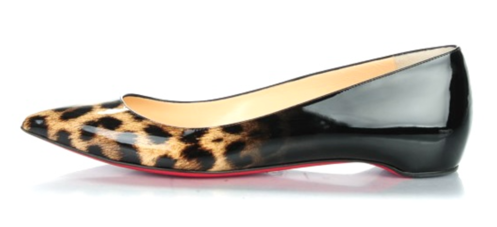 Christian Louboutin Leopard Patent Degrade Pigalle Follies Flats 