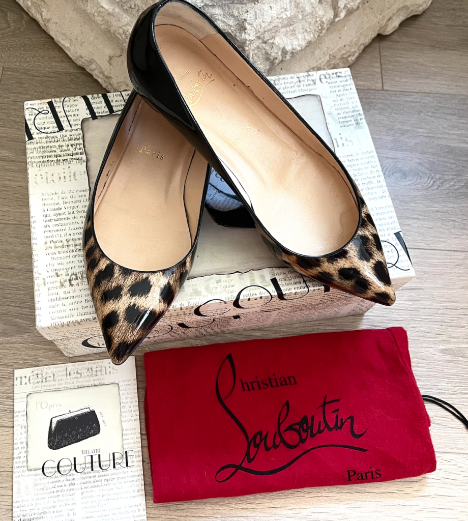 Christian Louboutin Leopard Patent Degrade Pigalle Follies Flats 