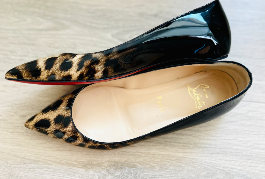 Christian Louboutin Leopard Patent Degrade Pigalle Follies Flats 