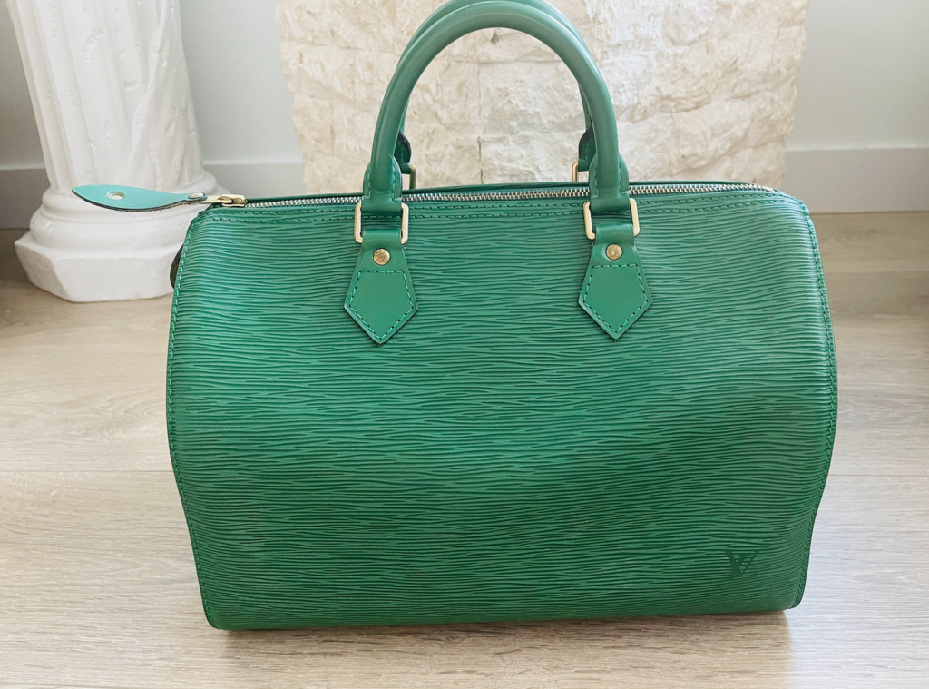 Green Epi Leather Speedy 35 Handbag