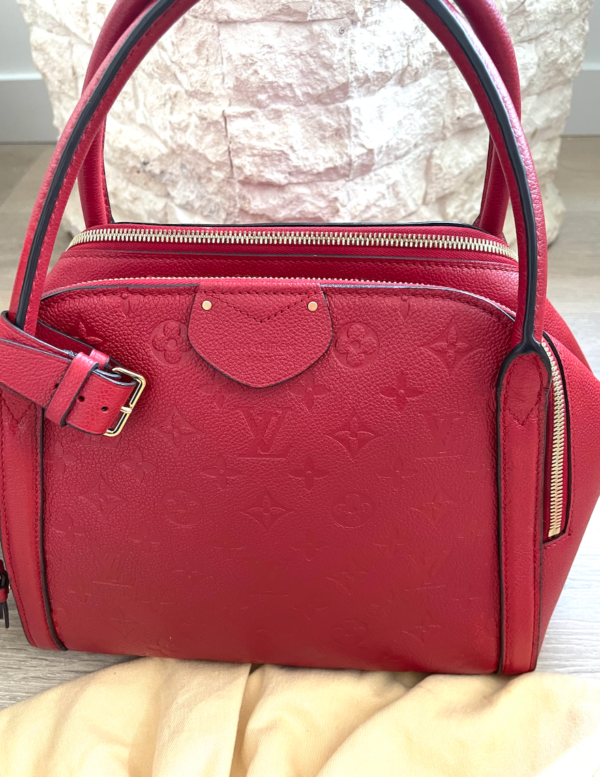 Louis Vuitton, Bags, Louis Vuitton Authentic Marais Mm Empreinte Leather  Red Handbag Speedy Ar45