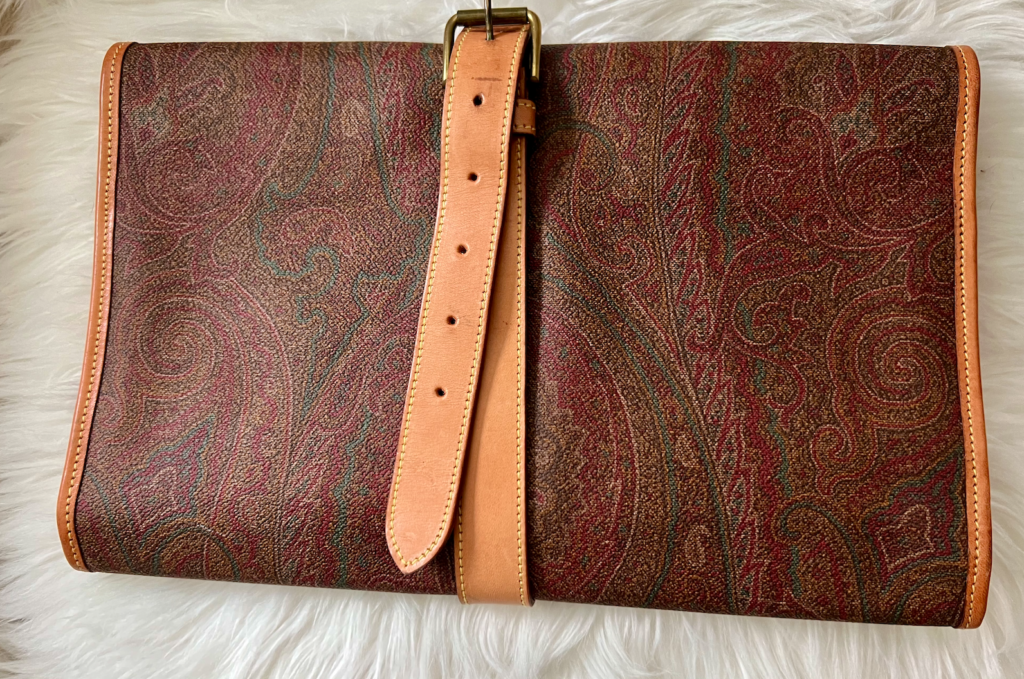 Etro Milano Paisley Canvas and Leather Travel Organizer Clutch