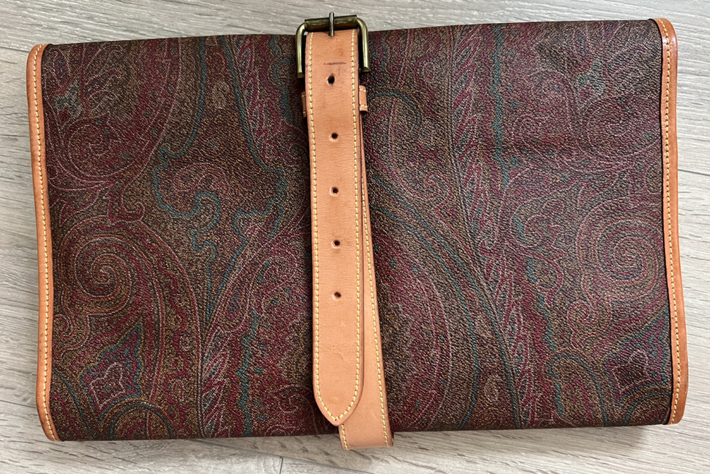 Etro Milano Paisley Canvas and Leather Travel Organizer Clutch