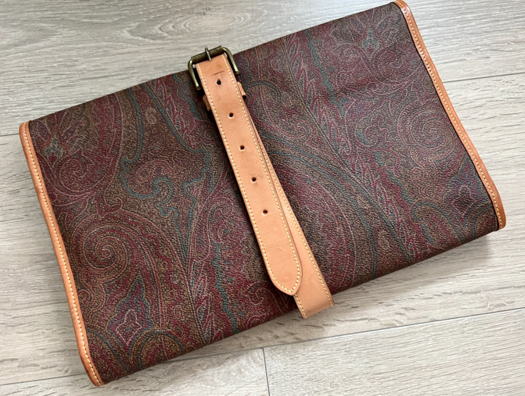 Etro Milano Paisley Canvas and Leather Travel Organizer Clutch