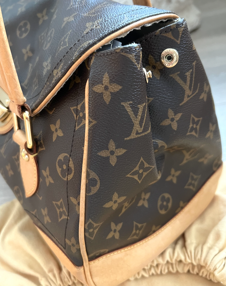 Authentic Louis Vuitton Beverly GM Monogram M40120 Genuine Structured Bag  LD345