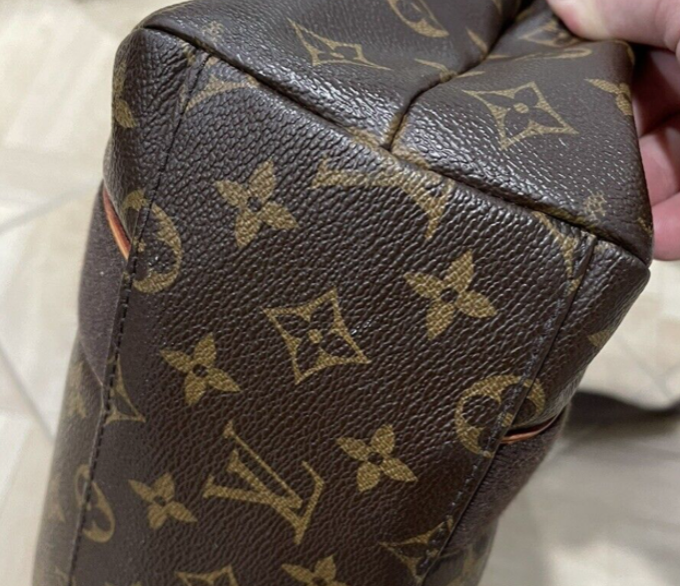 Louis Vuitton Brown Monogram Cabas Beaubourg Tote Cloth ref.143178