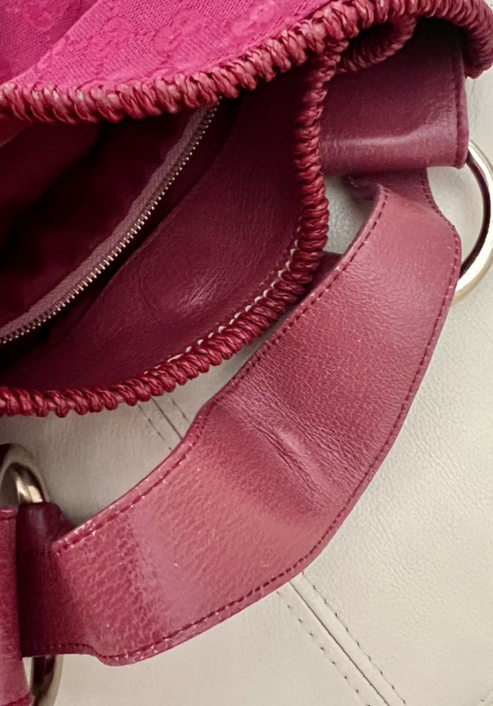 Gucci Fuchsia Horsebit Large Hobo Bag