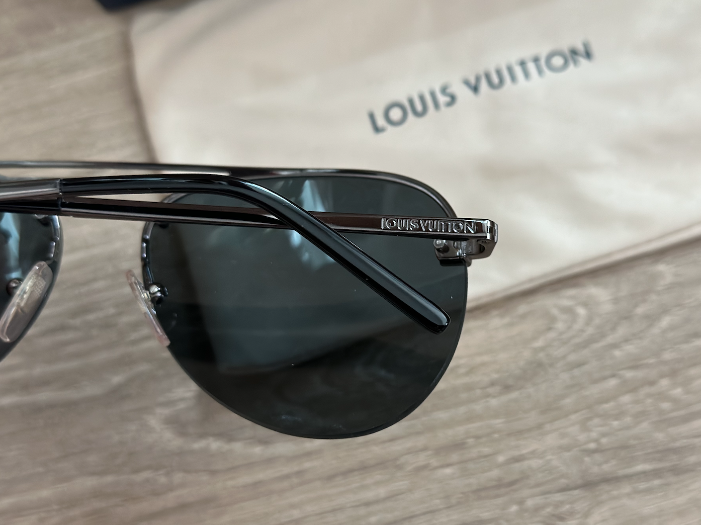 LOUIS VUITTON Monogram Sunglasses Z1026E Dark Gun 664685