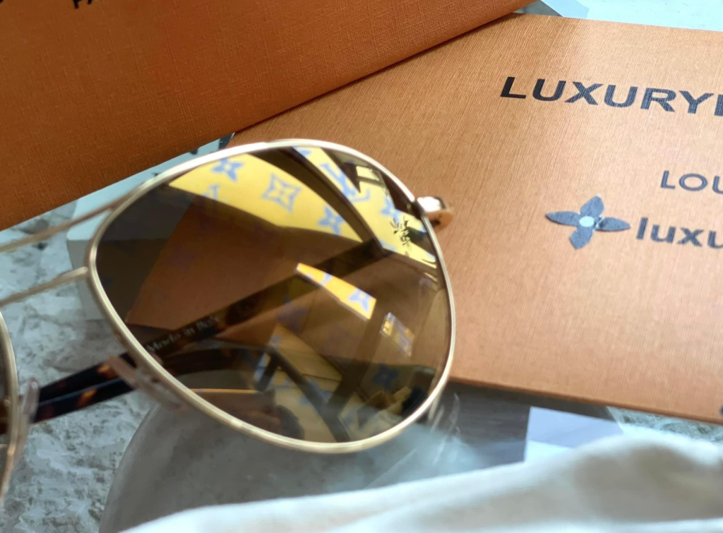 Louis Vuitton Iconic Monogram Pattern Conspiration Pilot Sunglasses