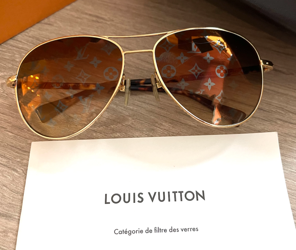 Louis Vuitton Iconic Monogram Pattern Conspiration Pilot Sunglasses