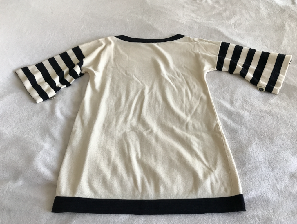 Chanel Striped Boat Neck Jumper w/Venetian Gondola Plate