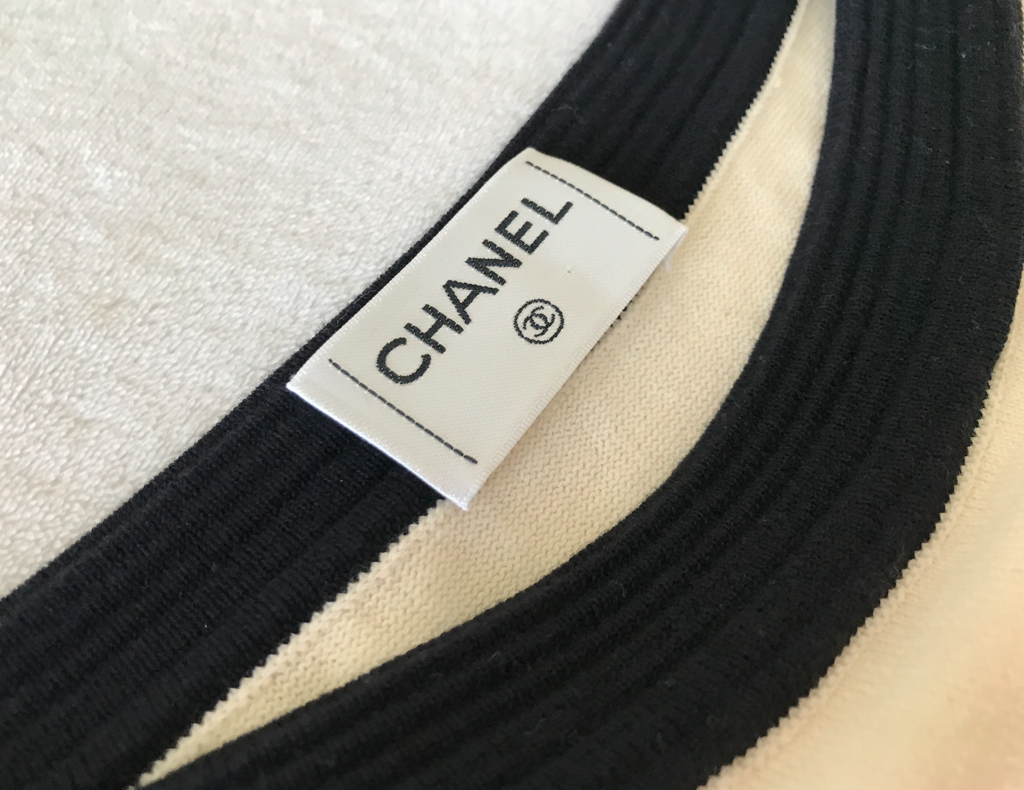 Chanel Striped Boat Neck Jumper w/Venetian Gondola Plate