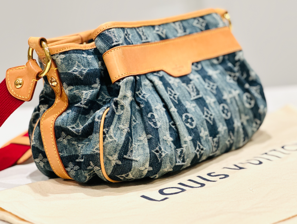 Louis Vuitton Monogram Denim Raye Porte Epaule 2 Way MM Handbag