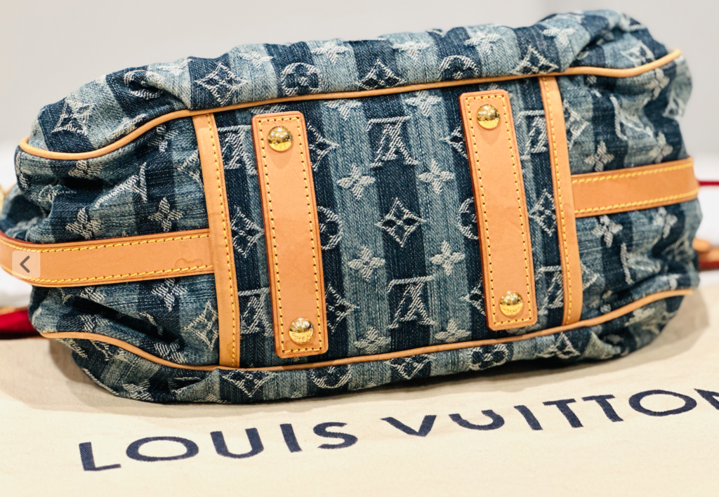 Louis Vuitton Monogram Denim Raye Porte Epaule 2 Way MM Handbag