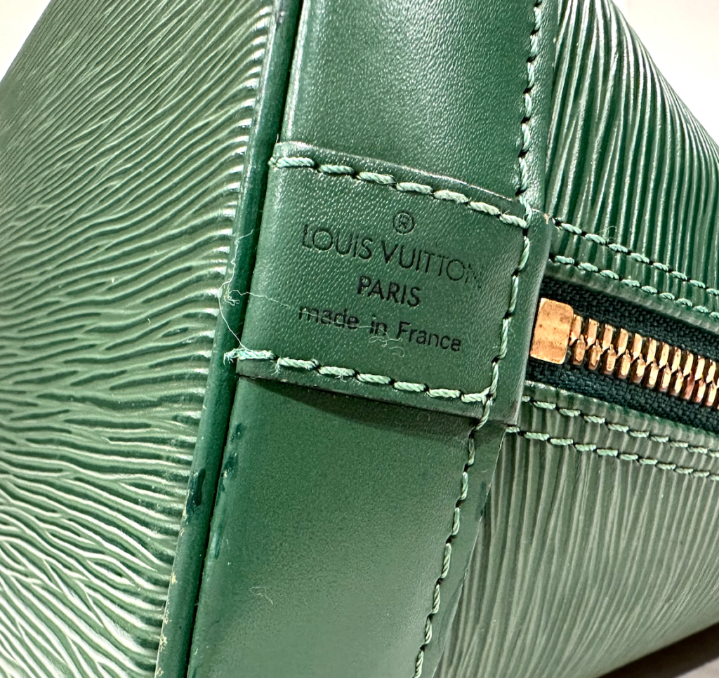 Louis Vuitton Green Epi Leather Medium Alma Handbag