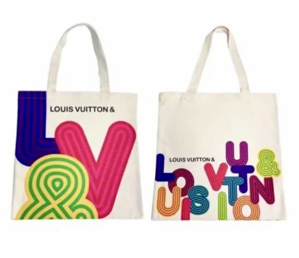 Louis Vuitton Limited Edition Shenzhen Museum Exhibition Linen Canvas Eco Tote Bag