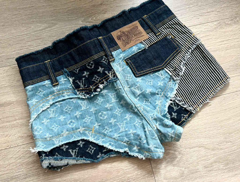 Louis Vuitton Rare Patchwork Denim/Jean Shorts/Sz.38FR (US 6)