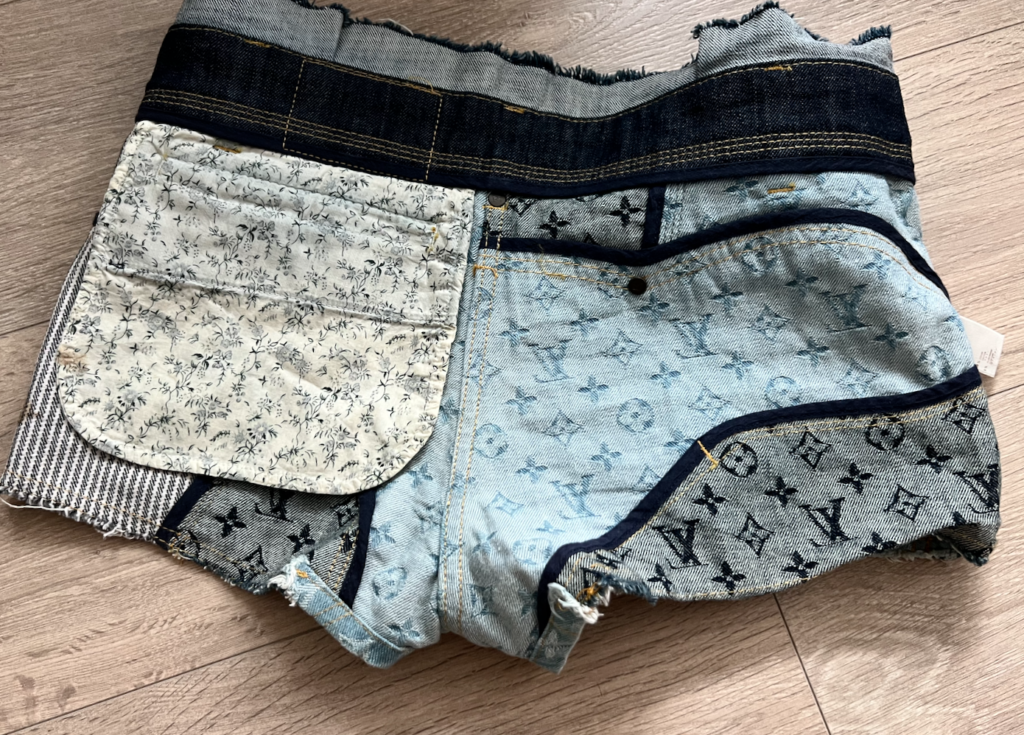 Louis Vuitton Rare Patchwork Denim/Jean Shorts/Sz.38FR (US 6)