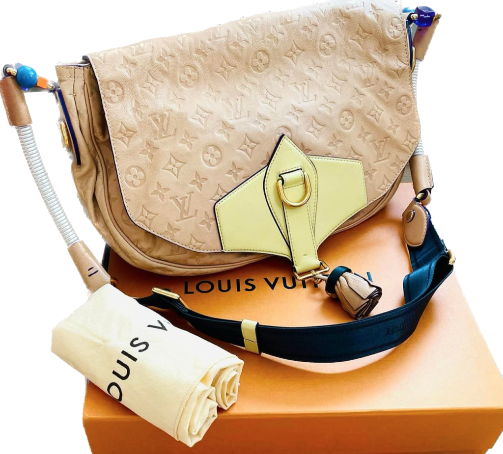 Louis Vuitton Creme/Ballerine Empreinte Monogram Underground Messenger/Cross Body Bag