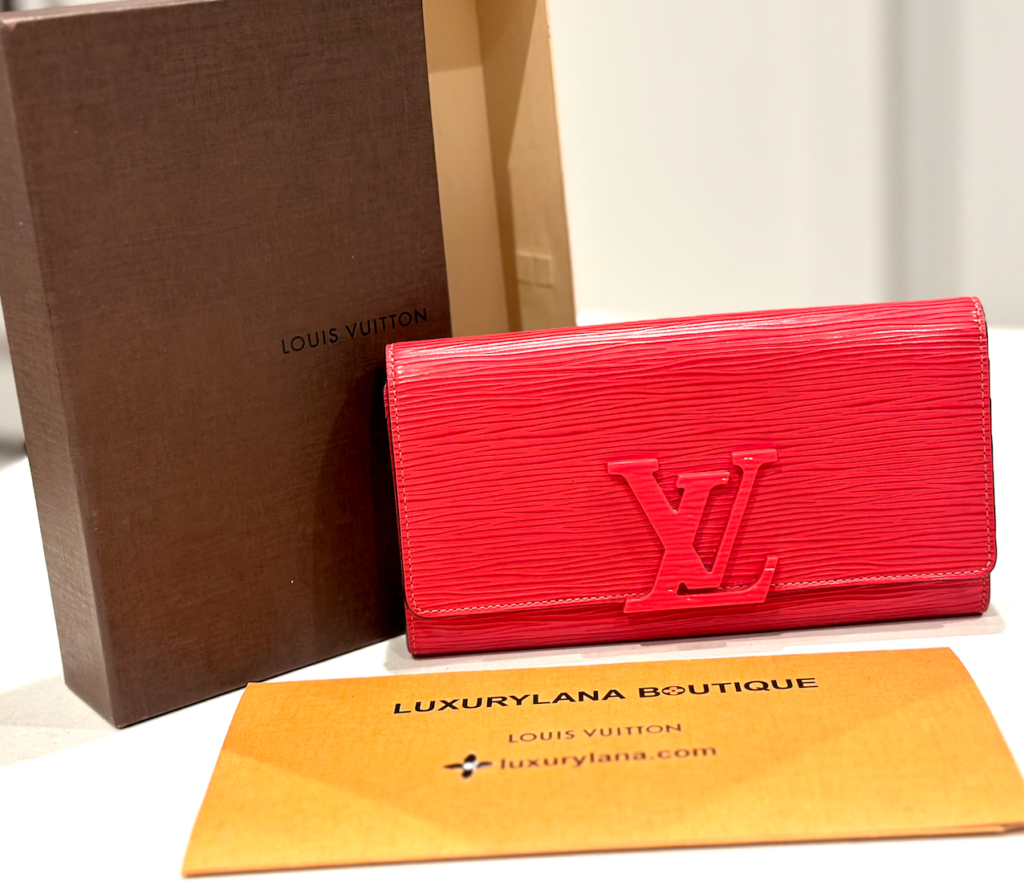 Louis Vuitton Red Epi Leather Louise Wallet-Clutch