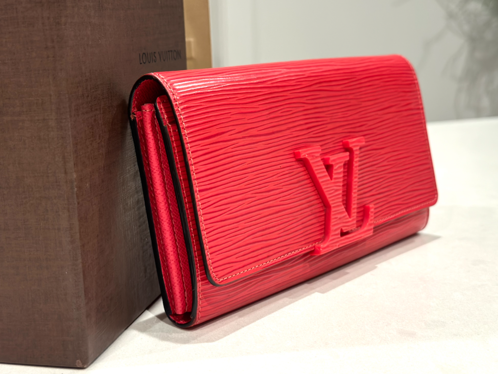 Louis Vuitton Red Epi Leather Louise Wallet-Clutch