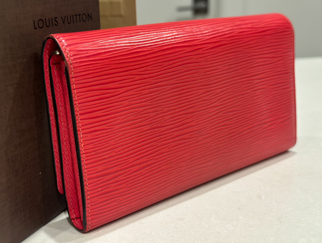 Louis Vuitton Red Epi Leather Louise Wallet-Clutch