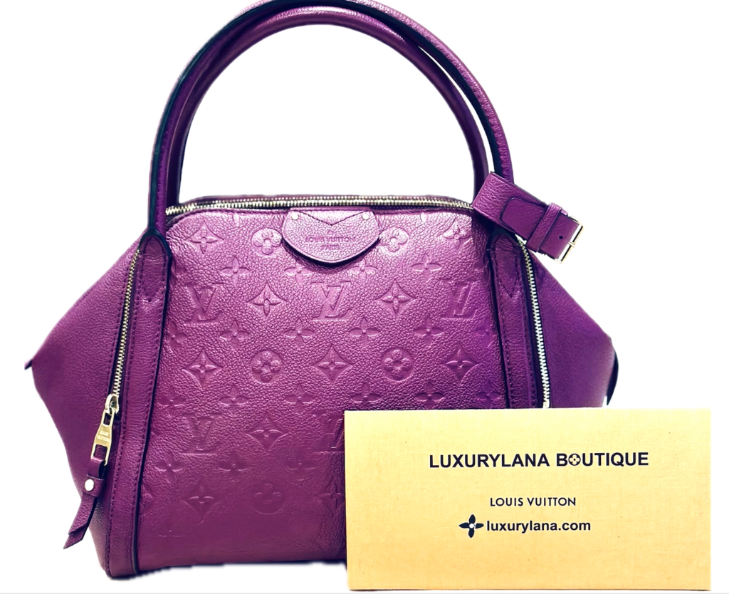 Amethyste Monogram Empreinte Leather Marais MM Satchel