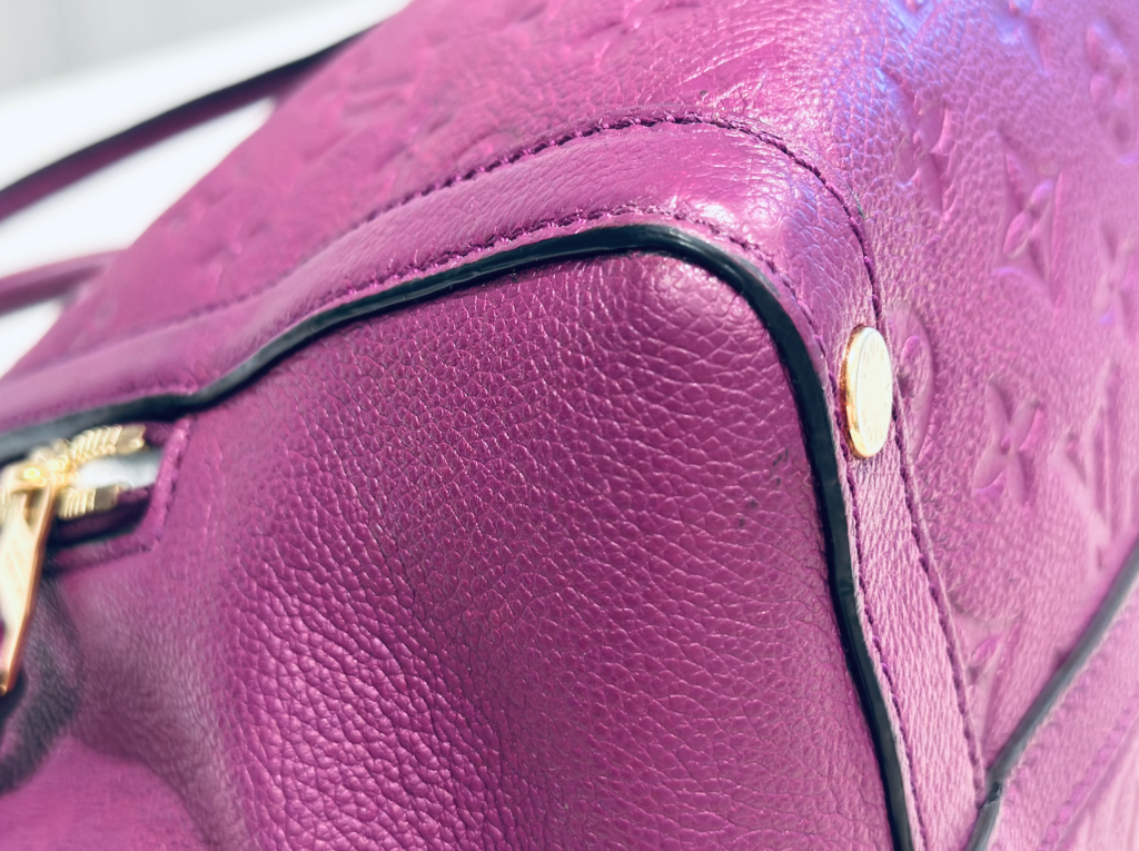 Amethyste Monogram Empreinte Leather Marais MM Satchel