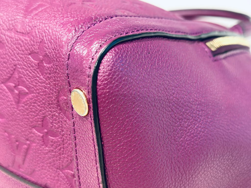 Amethyste Monogram Empreinte Leather Marais MM Satchel