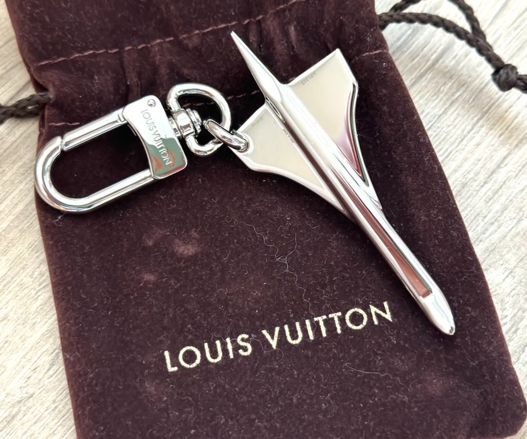 Louis Vuitton Airplane Silver Sky Tour Key Holder/Bag Charm