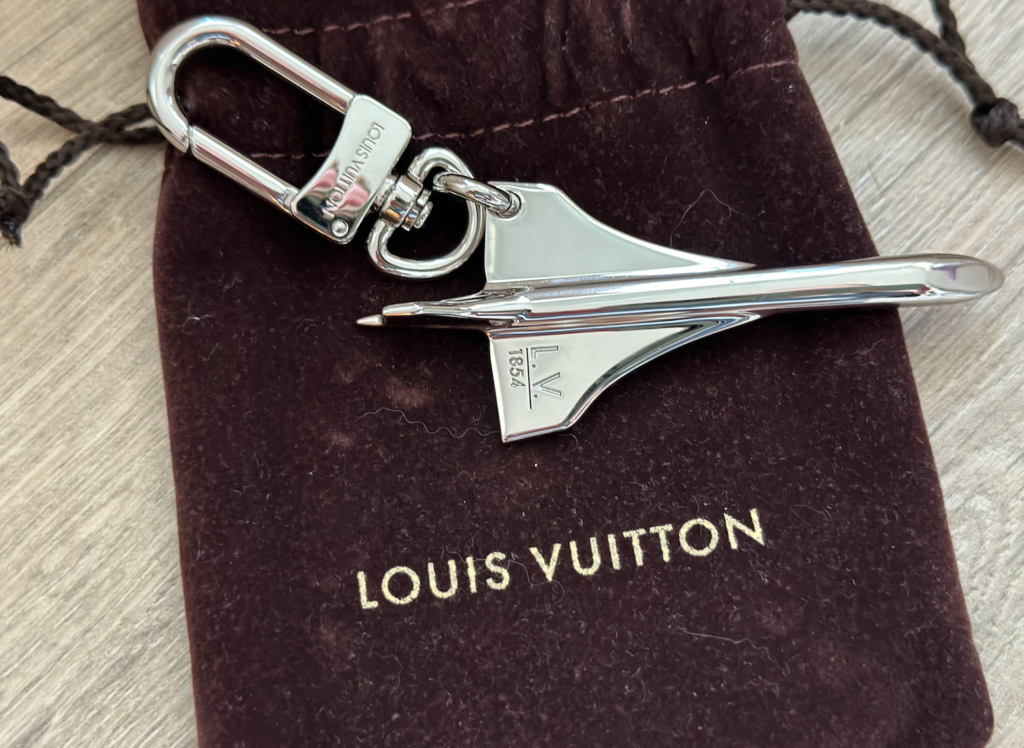 Louis Vuitton Airplane Silver Sky Tour Key Holder/Bag Charm