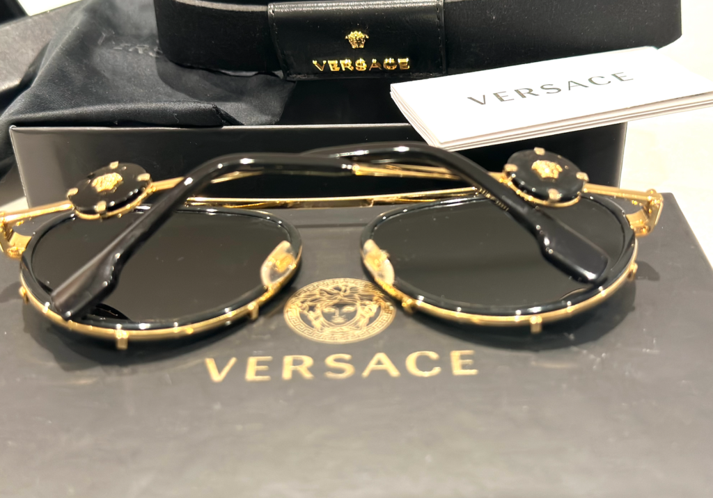 Black Aviator Medusa Versace Sunglasses