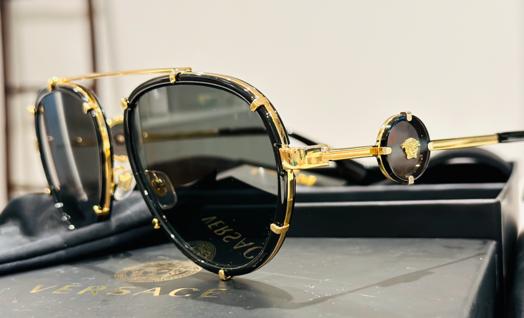 Black Aviator Medusa Versace Sunglasses